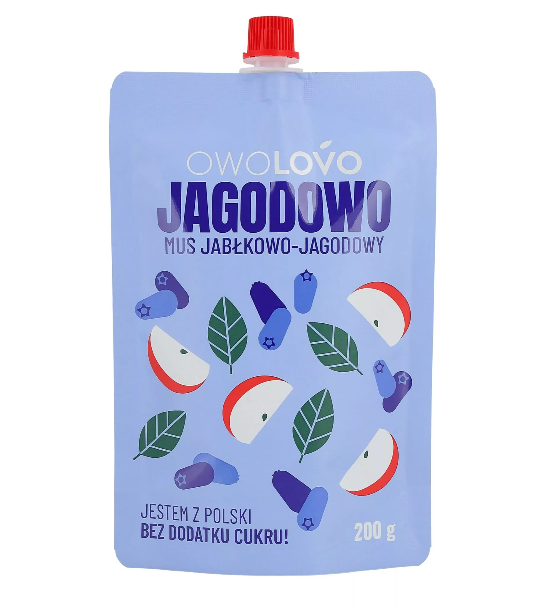 OWOLOVO Mus jabłkowo-jagodowy 200g