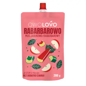 OWOLOVO Mus jabłkowo-rabarbarowy 200g