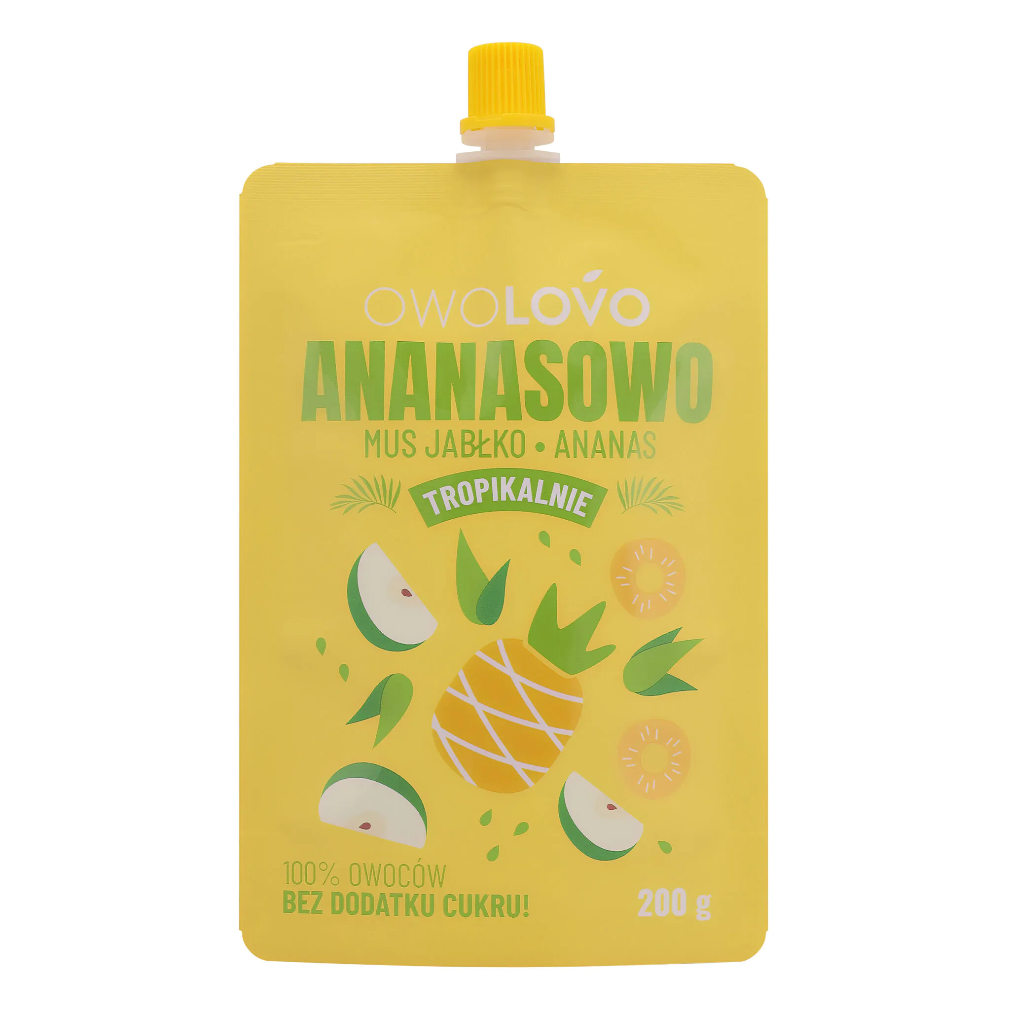 OWOLOVO Mus jabłkowo-ananasowy 200g