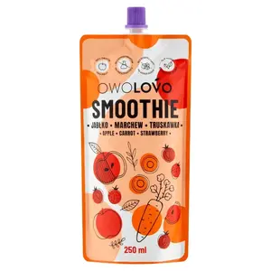 OWOLOVO Smoothie jabłko-marchewka-truskawka 200g