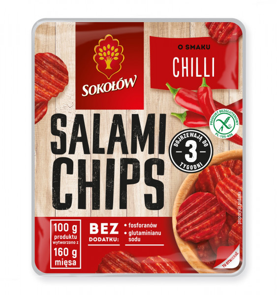 SOKOŁÓW Chipsy salami o smak chilli 60 g