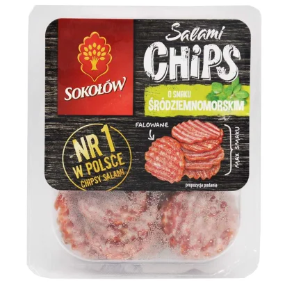 SOKOŁÓW Chipsy salami o smaku śródziemnomorskim 60 g