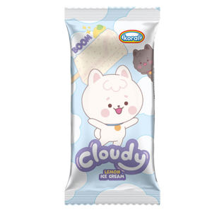 KORAL Lody Cloudy o smaku cytrynowym w białej czekoladzie z cukrem strzelającym 90ml