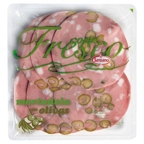 SERRANO CORTE FRESCO Produkt z wieprzowiny gotowany z oliwkami 100 g