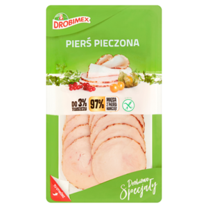 DROBIMEX Pierś pieczona w plastrach 100 g