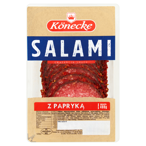 KONECKE Salami z papryką w plastrac 480 g