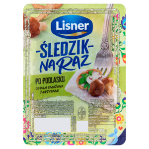 LISNER Śledzik na raz po podlasku cebula smażona z grzybami 100 g