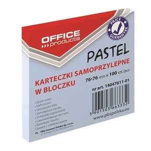 OFFICE PRODUCTS Bloczek samoprzylepny niebieski 100 kartek