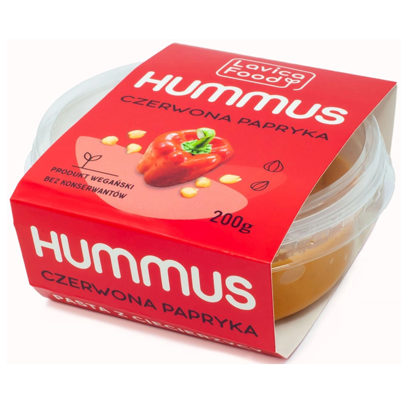 LAVICA FOOD Hummus z czerwoną papryką 200 g