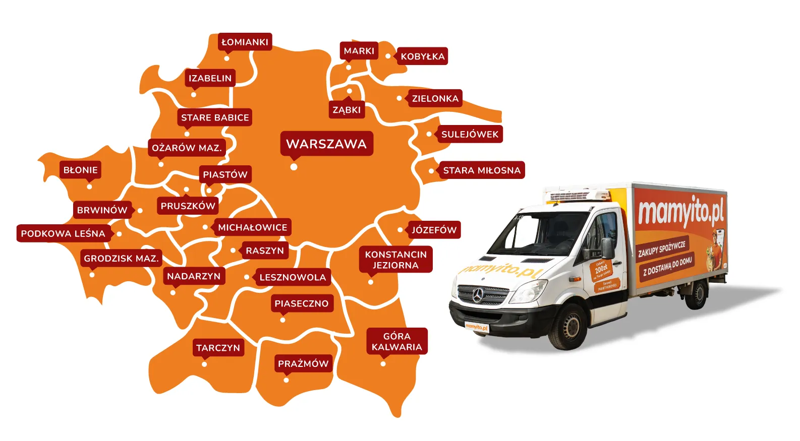mapa dostępności dostawy