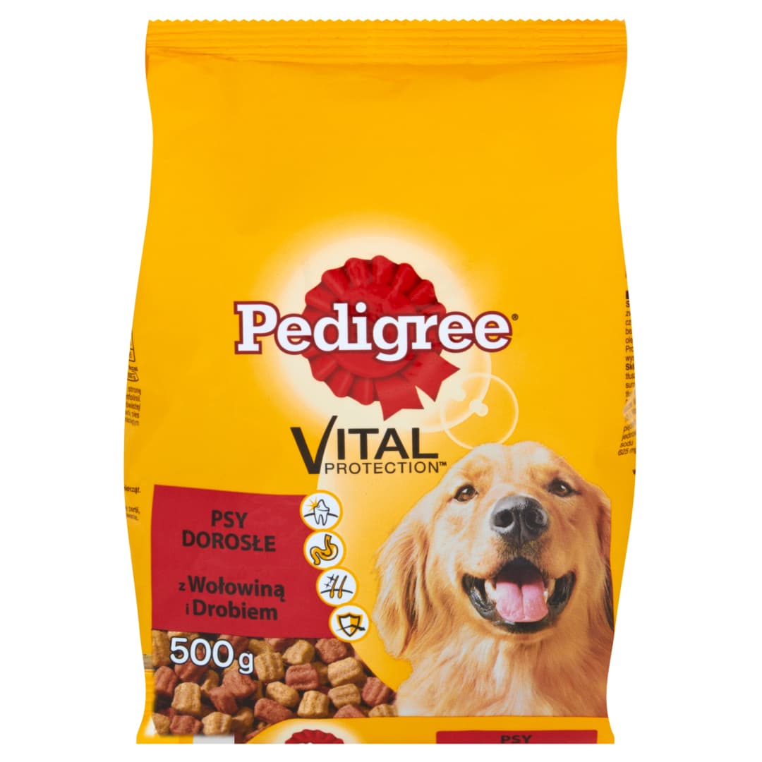 PEDIGREE Karma sucha dla dorosłego psa wołowo-drobiowa 500 g