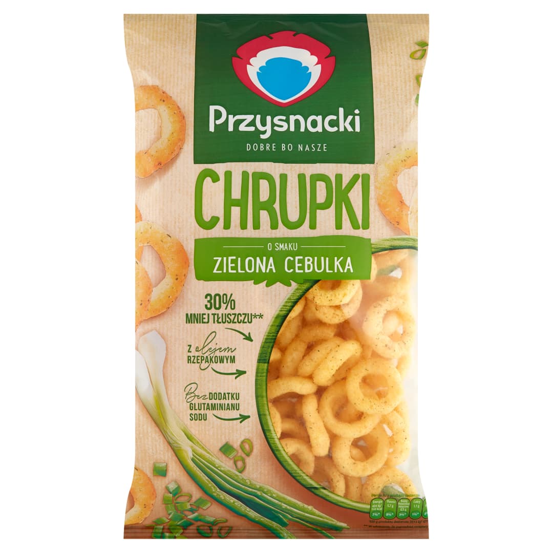 PRZYSNACKI Chrupki o smaku zielonej cebulki 150 g