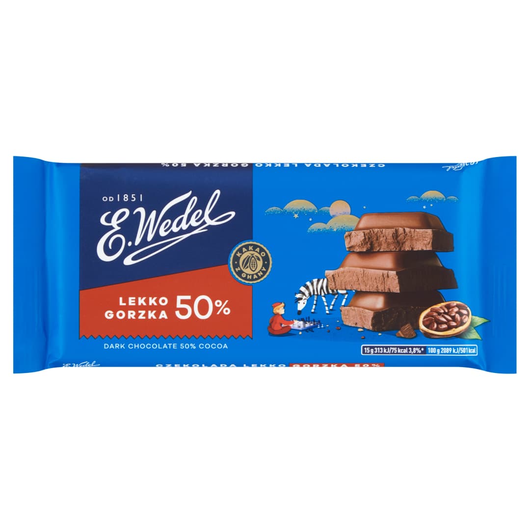 E. WEDEL Czekolada lekko gorzka 50% 90 g