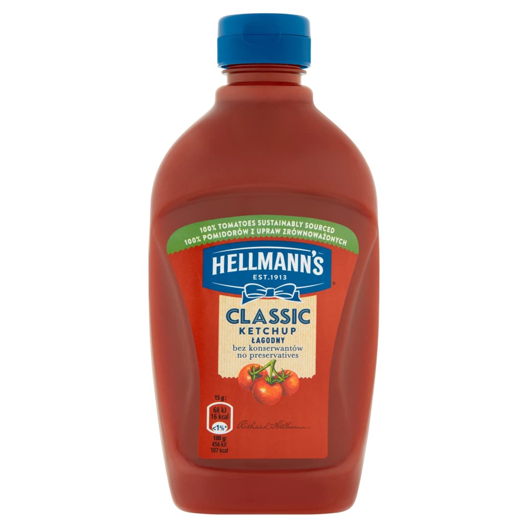 HELLMANN'S Ketchup classic łagodny 485 g