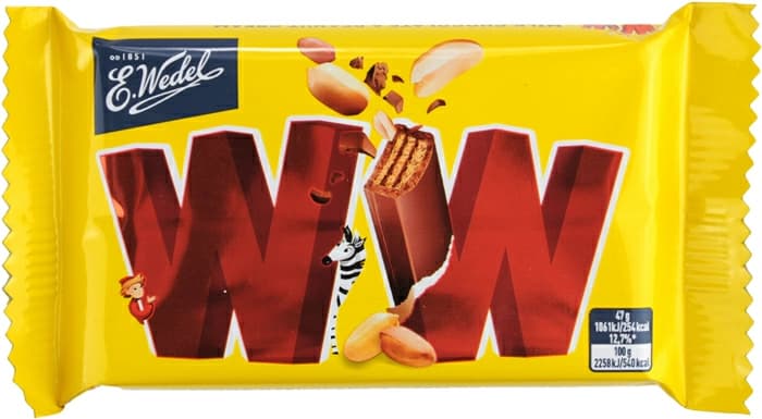 E. WEDEL WW Wafelek z nadzieniem orzechowym w mlecznej czekoladzie 47 g