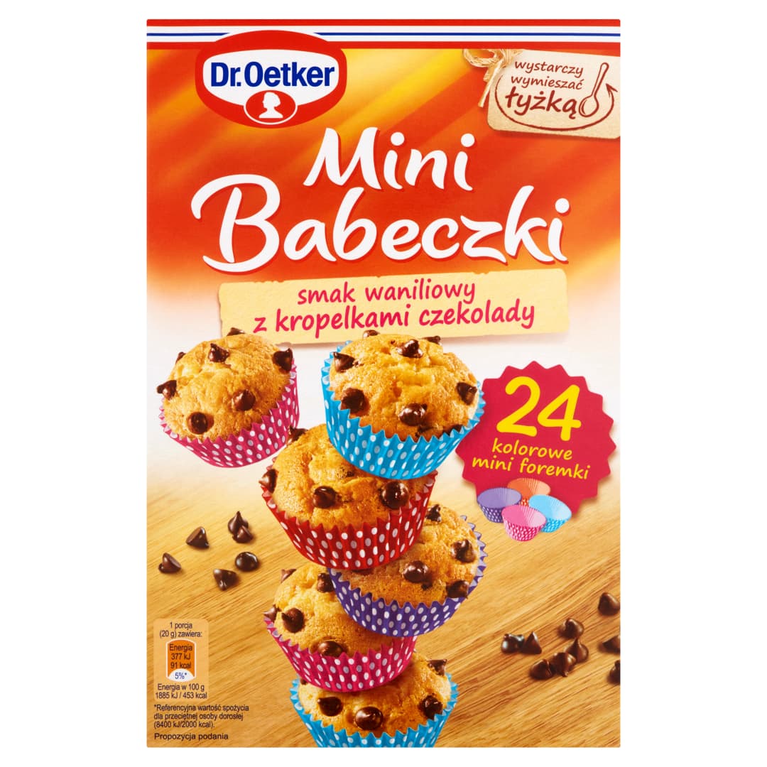 DR. OETKER Ciasto mini babeczki smak waniliowy 250 g