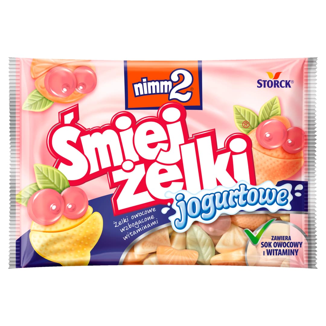 NIMM2 ŚMIEJŻELKI Jogurtowe żelki owocowe wzbogacone witaminami 100 g