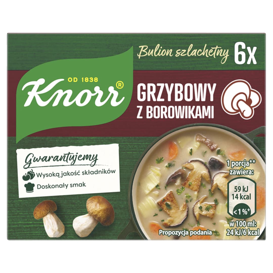 KNORR Bulion grzybowy szlachetny 6 kostek 60 g
