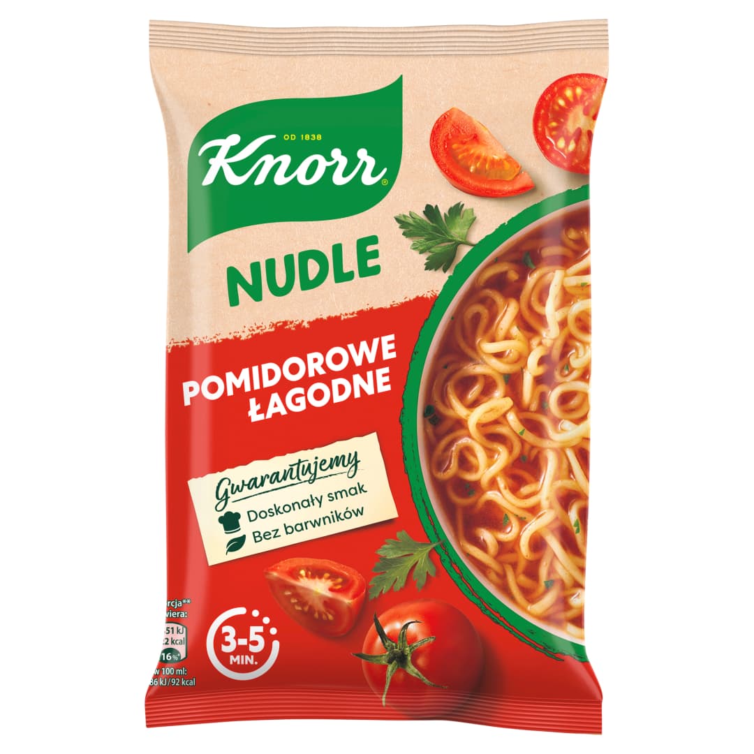 KNORR NUDLE Pomidorowe łagodne 65 g