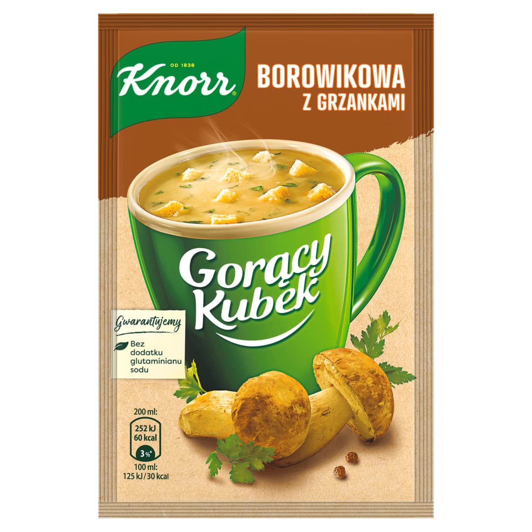 KNORR GORĄCY KUBEK Zupa borowikowa z grzankami 15 g