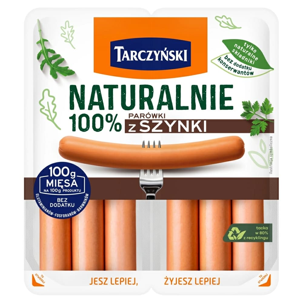 TARCZYŃSKI NATURALNIE Parówki 100% z szynki bezglutenowe 200 g