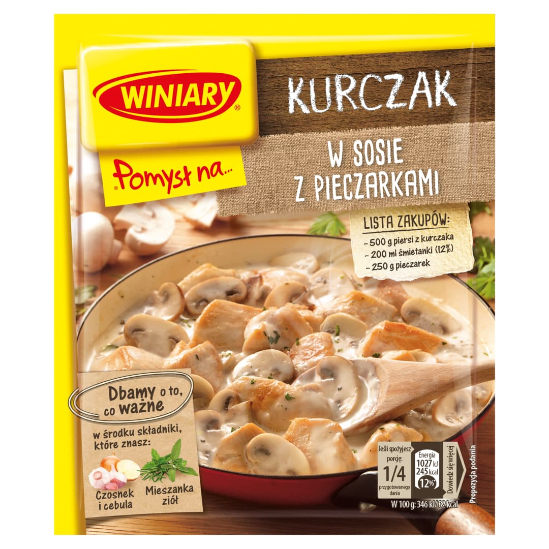 WINIARY POMYSŁ NA … Kurczak z pieczarkami 32 g