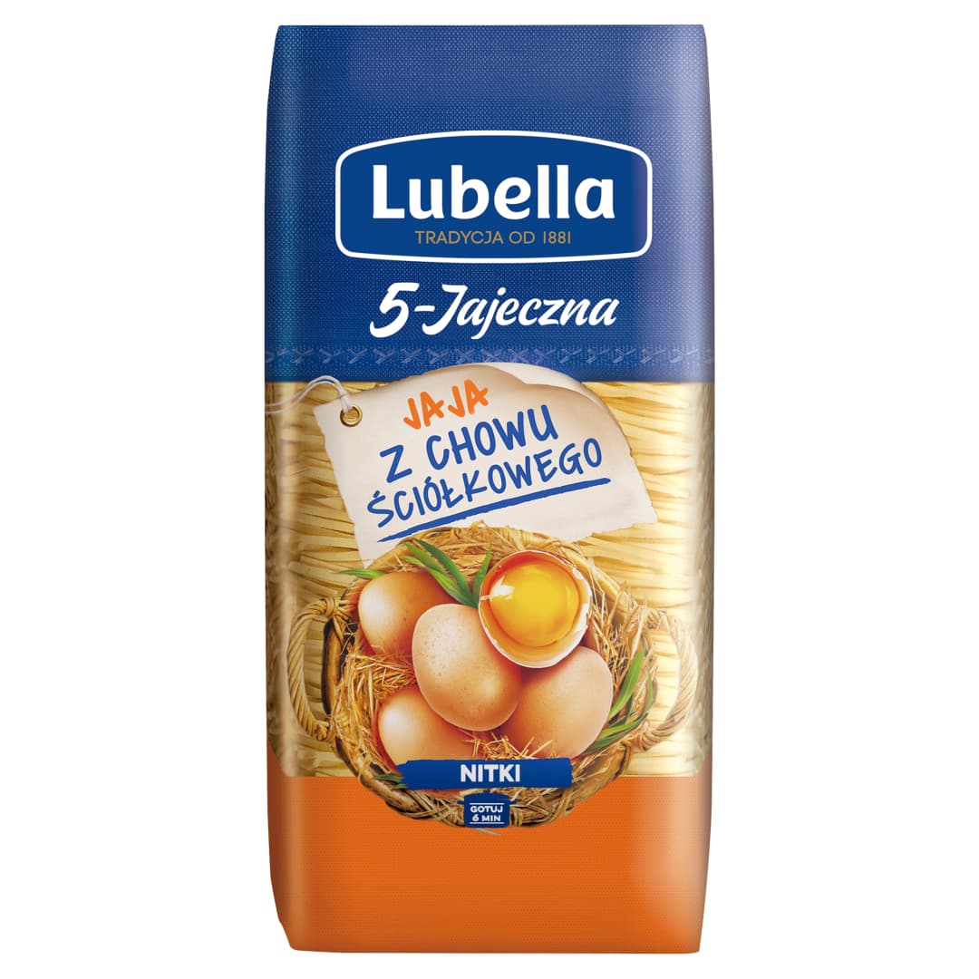 LUBELLA Makaron jajeczny 5 jaj nitki 250 g