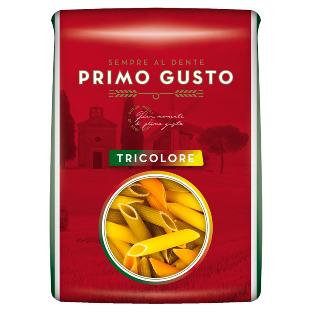 PRIMO GUSTO Makaron rurka skośna kolorowa 500 g