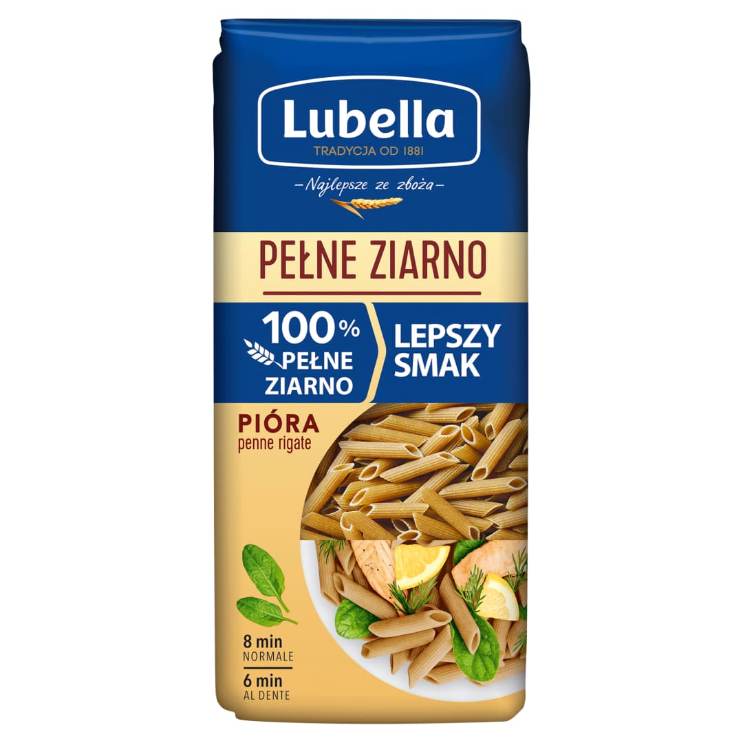 LUBELLA PEŁNE ZIARNO Makaron pióra 400 g