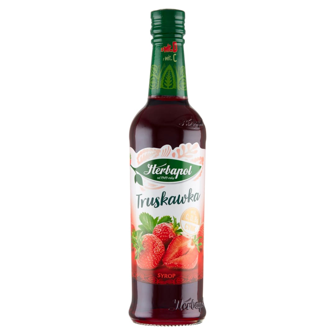 HERBAPOL Syrop o smaku truskawkowym 420 ml