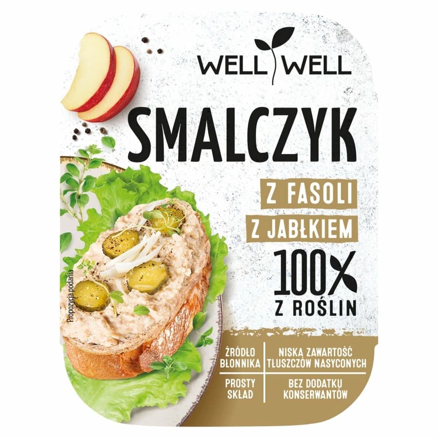 WELL WELL Smalczyk z fasoli z jabłkiem VEGE 125 g