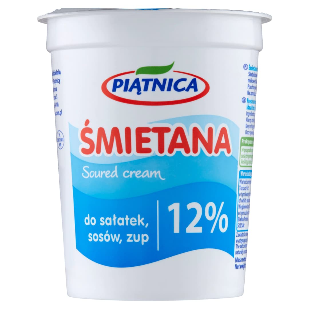 PIĄTNICA Śmietana 12% 400 g