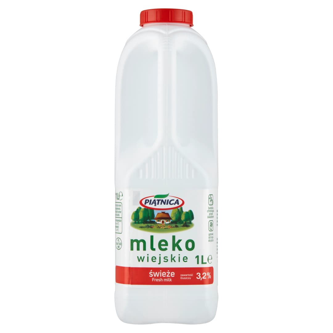 PIĄTNICA Mleko Wiejskie Świeże 3,2% 1000 ml