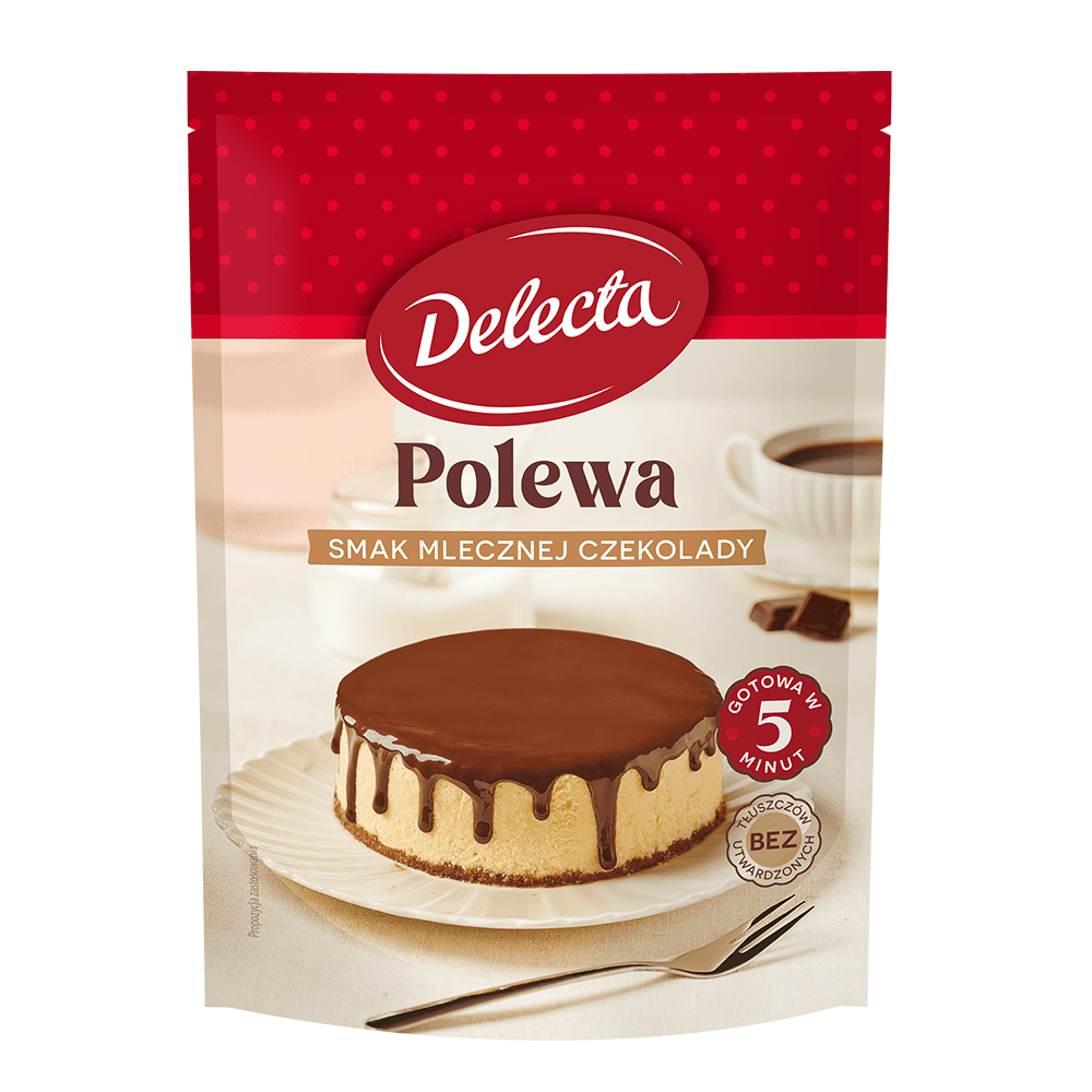 DELECTA Polewa o smaku mlecznej czekolady 100 g