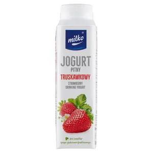 MILKO Jogurt pitny truskawkowy