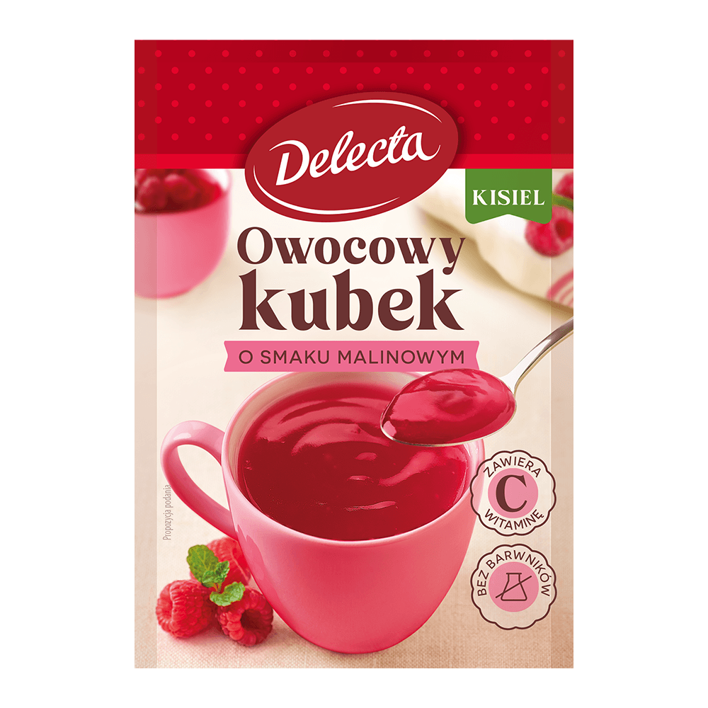 DELECTA OWOCOWY KUBEK Kisiel o smaku malinowym 30 g