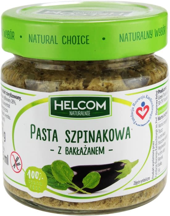 HELCOM Pasta szpinakowa z bakłażanem VEGE 190 g