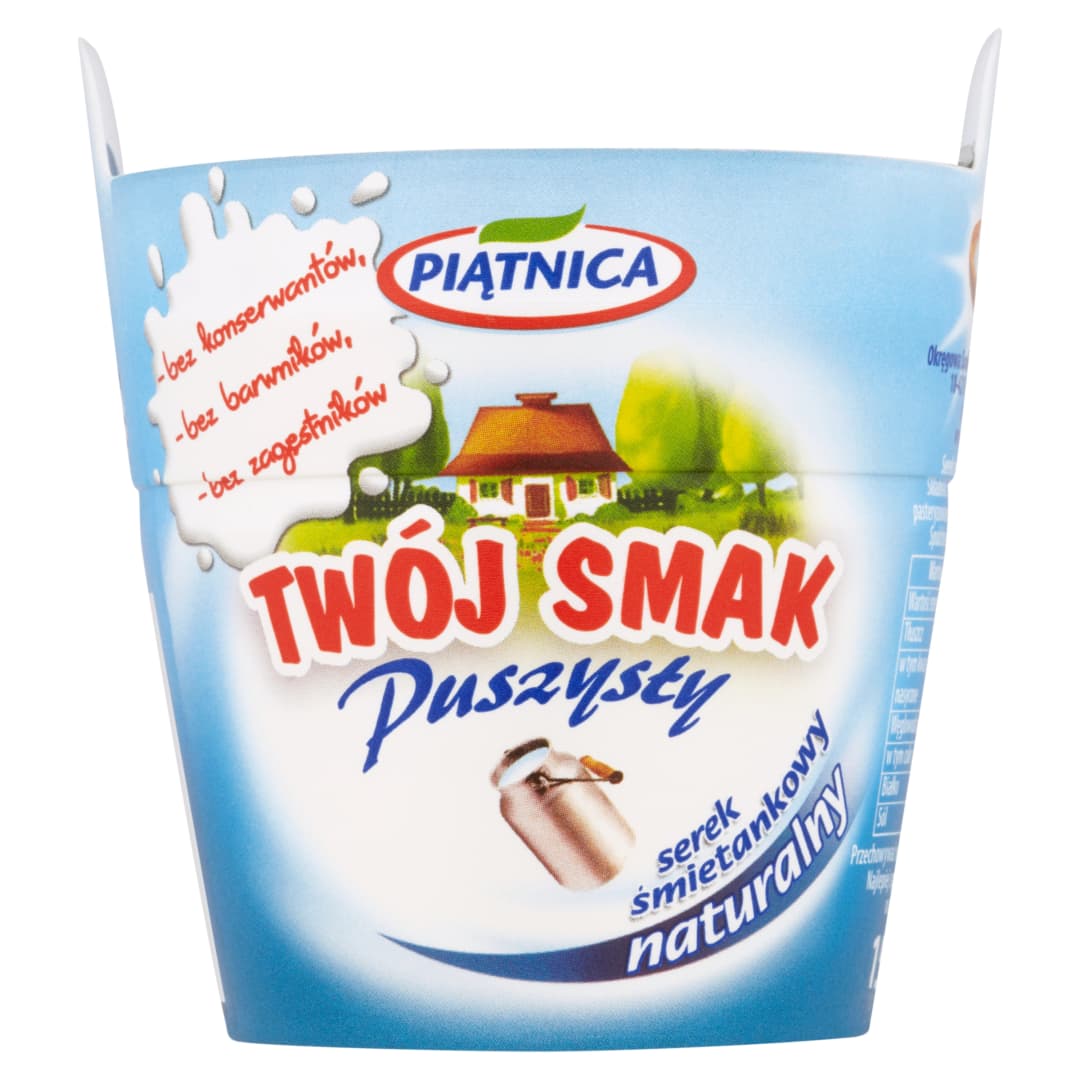 PIĄTNICA TWÓJ SMAK Puszysty serek śmietankowy naturalny 150 g