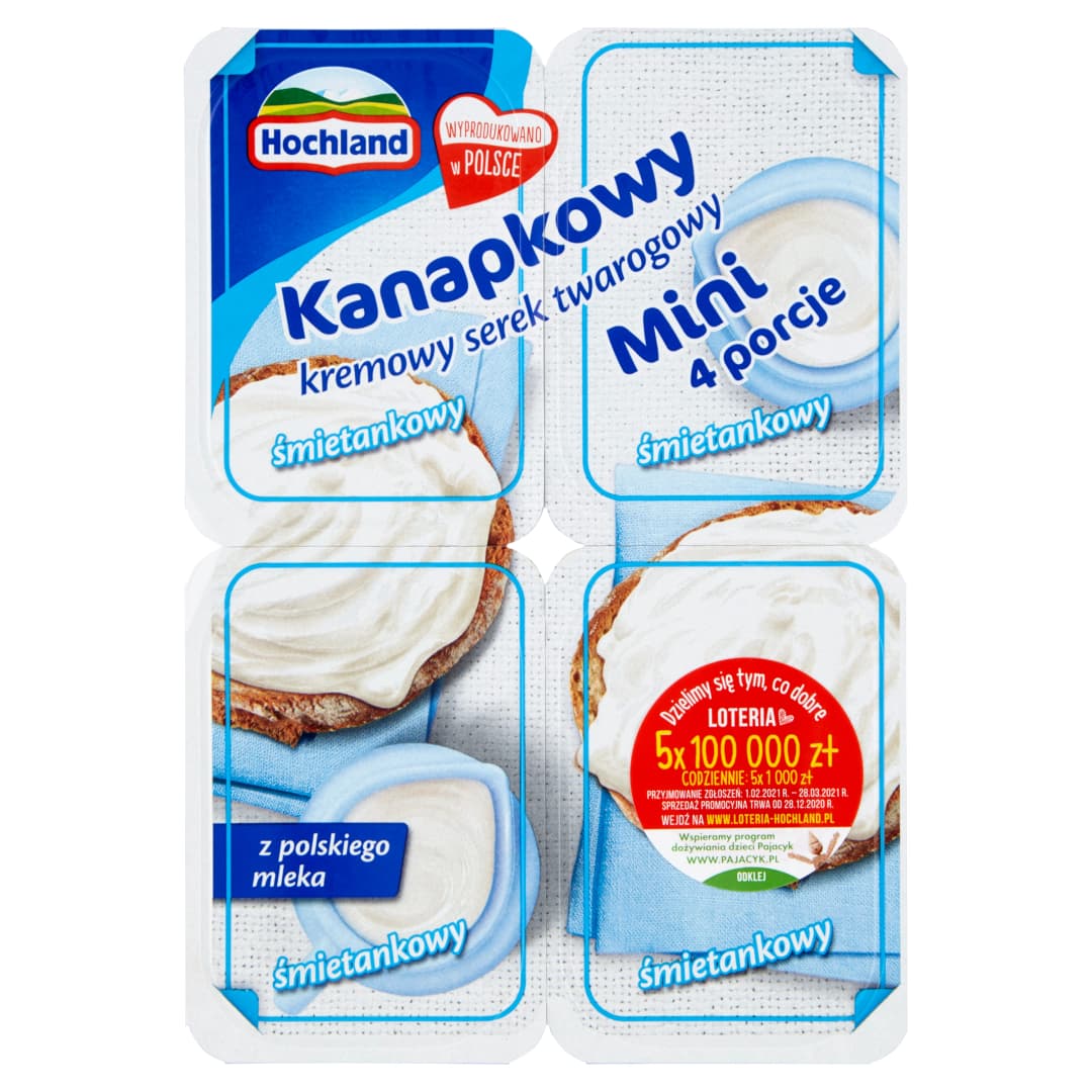 HOCHLAND Kanapkowy mini serek śmietankowy 4x30g 120 g