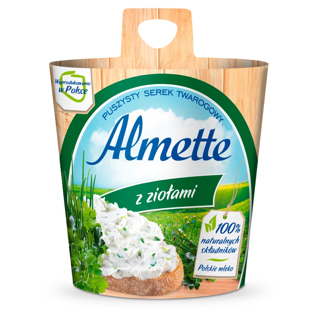 ALMETTE Puszysty serek twarogowy z ziołami 150 g