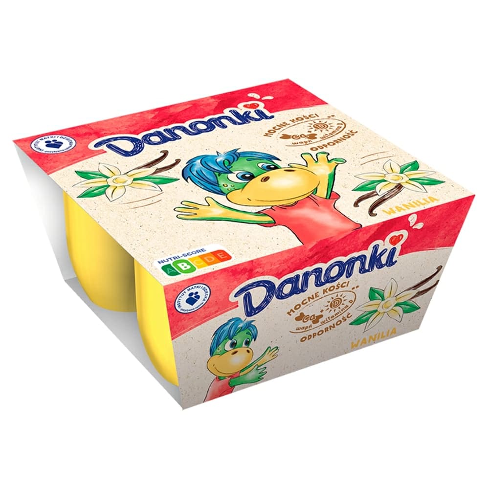 DANONE DANONKI Serek o smaku waniliowym 4x50g 200 g