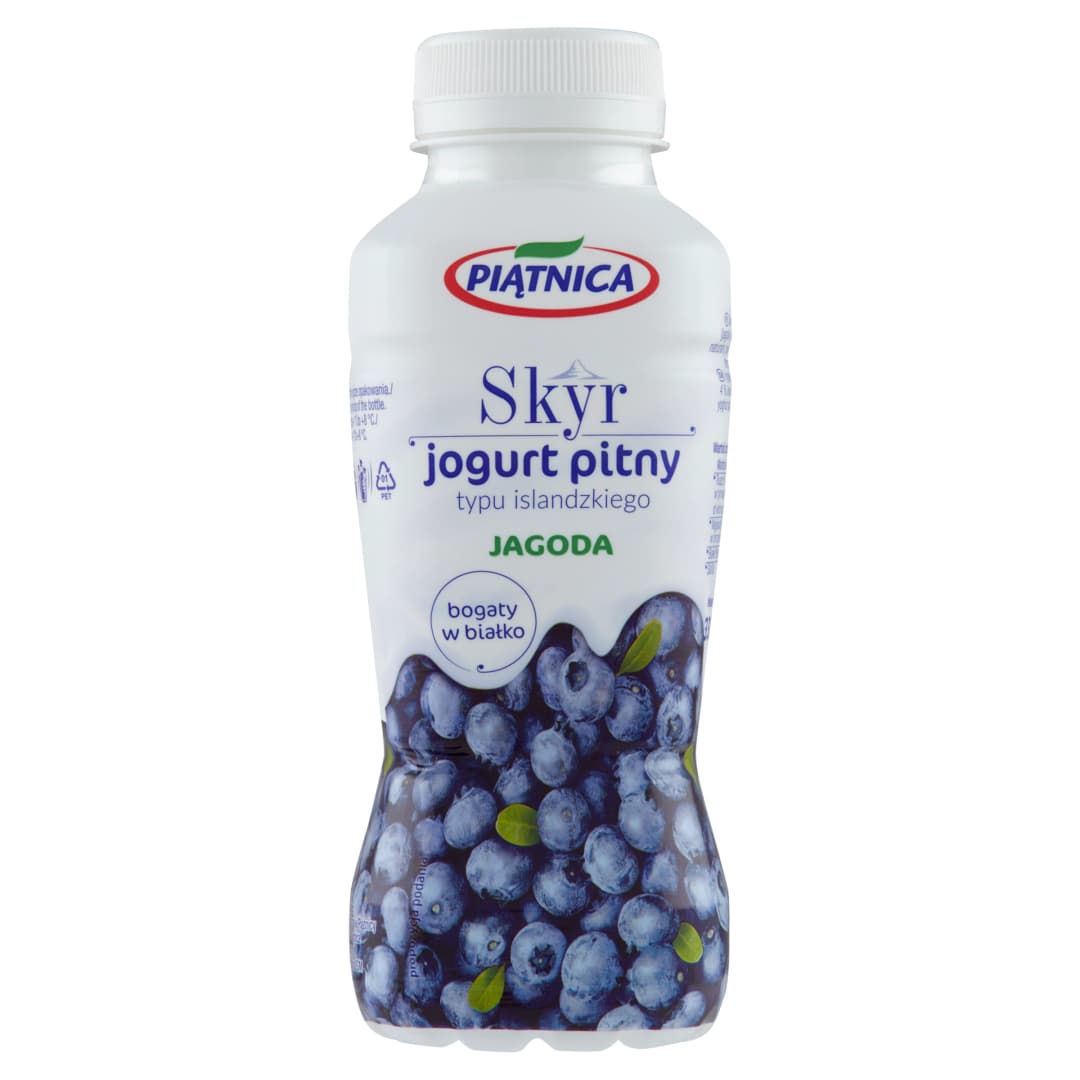 PIĄTNICA Skyr jogurt pitny typu islandzkiego jagodowy 330 ml
