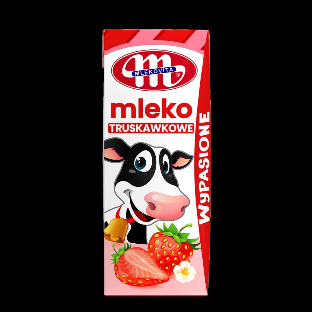MLEKOVITA WYPASIONE Mleko UHT truskawkowe 200 ml