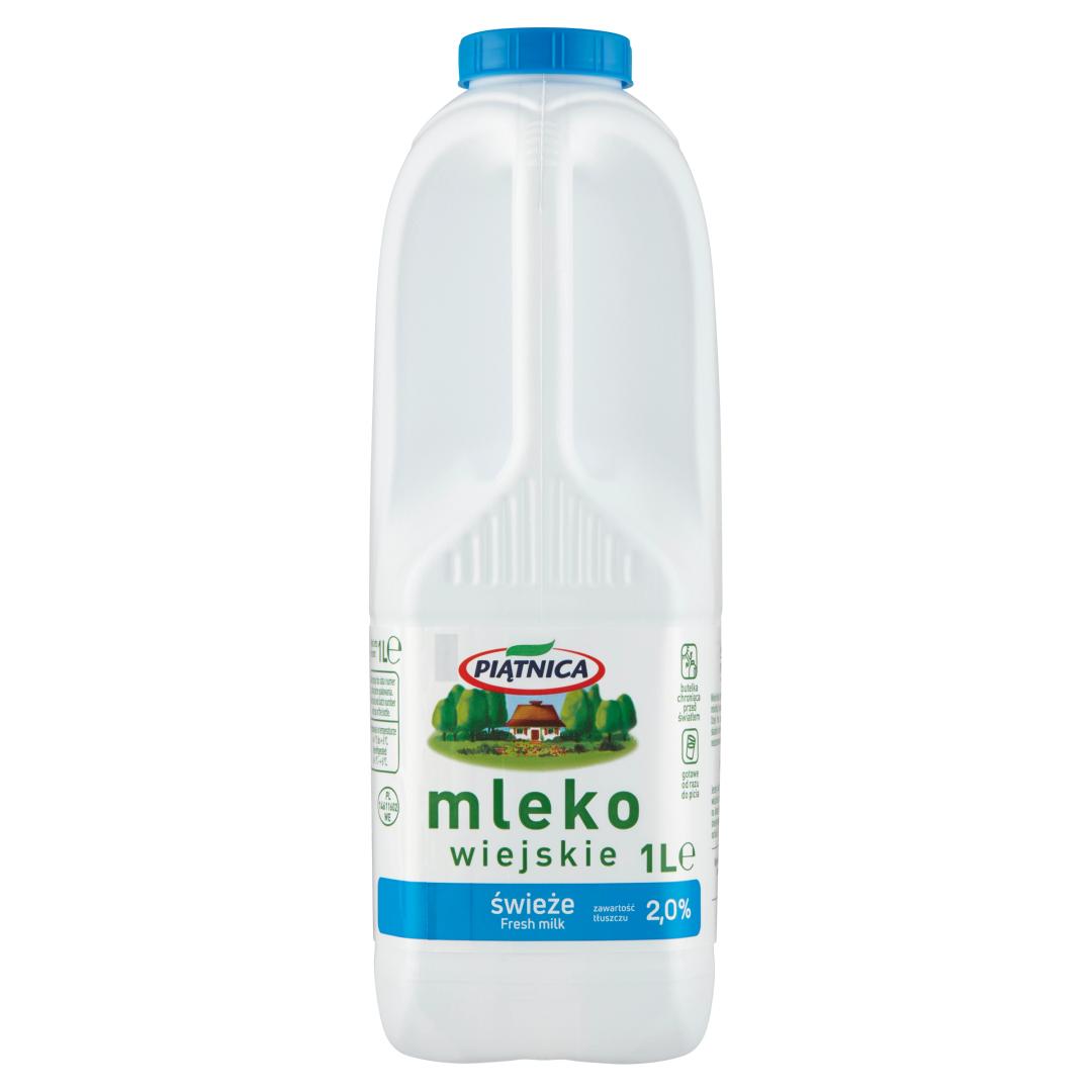 PIĄTNICA Mleko Wiejskie Świeże 2% 1l