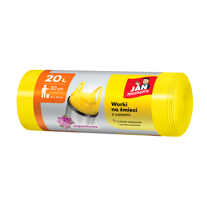 JAN NIEZBĘDNY Worki na śmieci 20 l z uszami 30 szt.