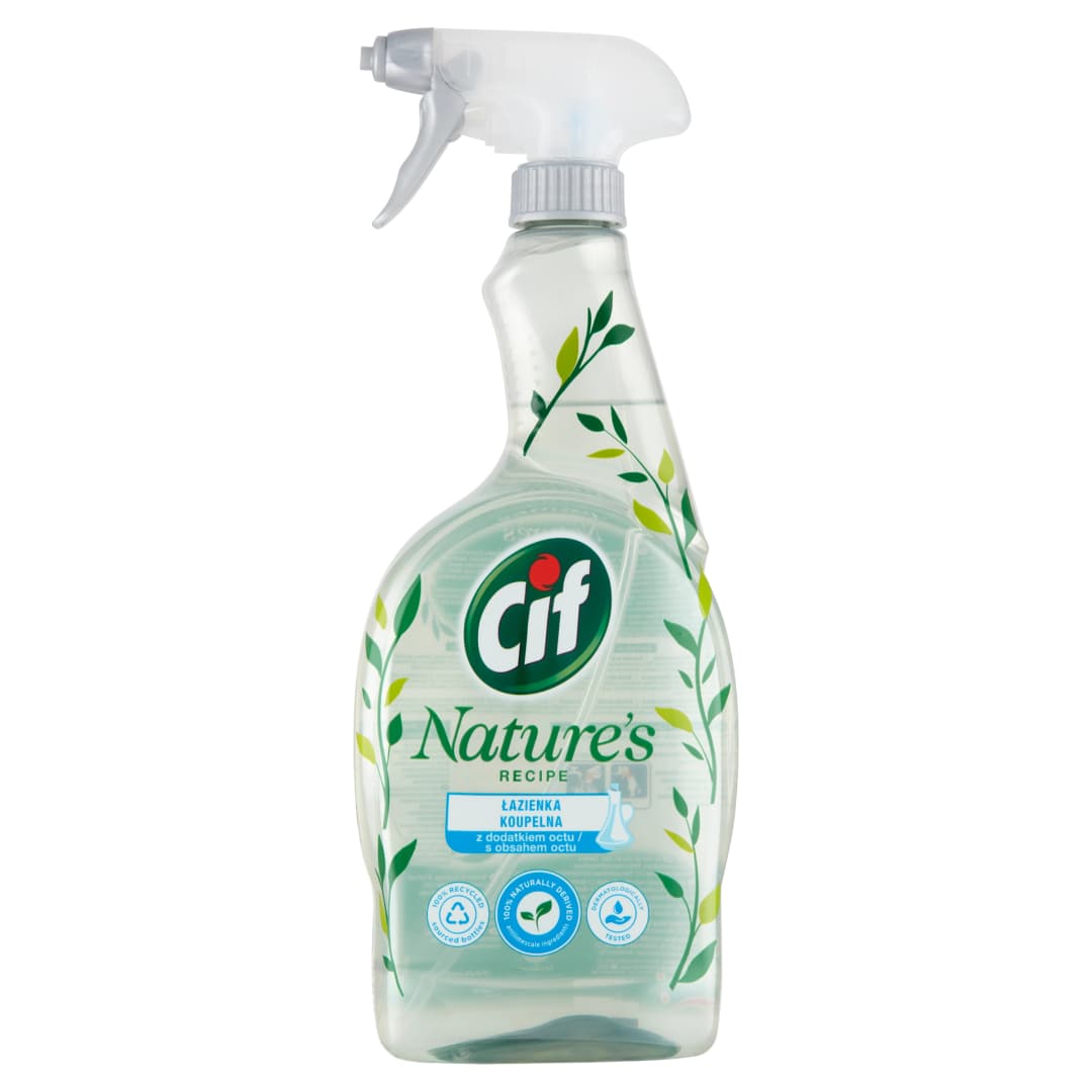 CIF Spray do czyszczenia łazienki z dodatkiem octu Naturals 750 ml