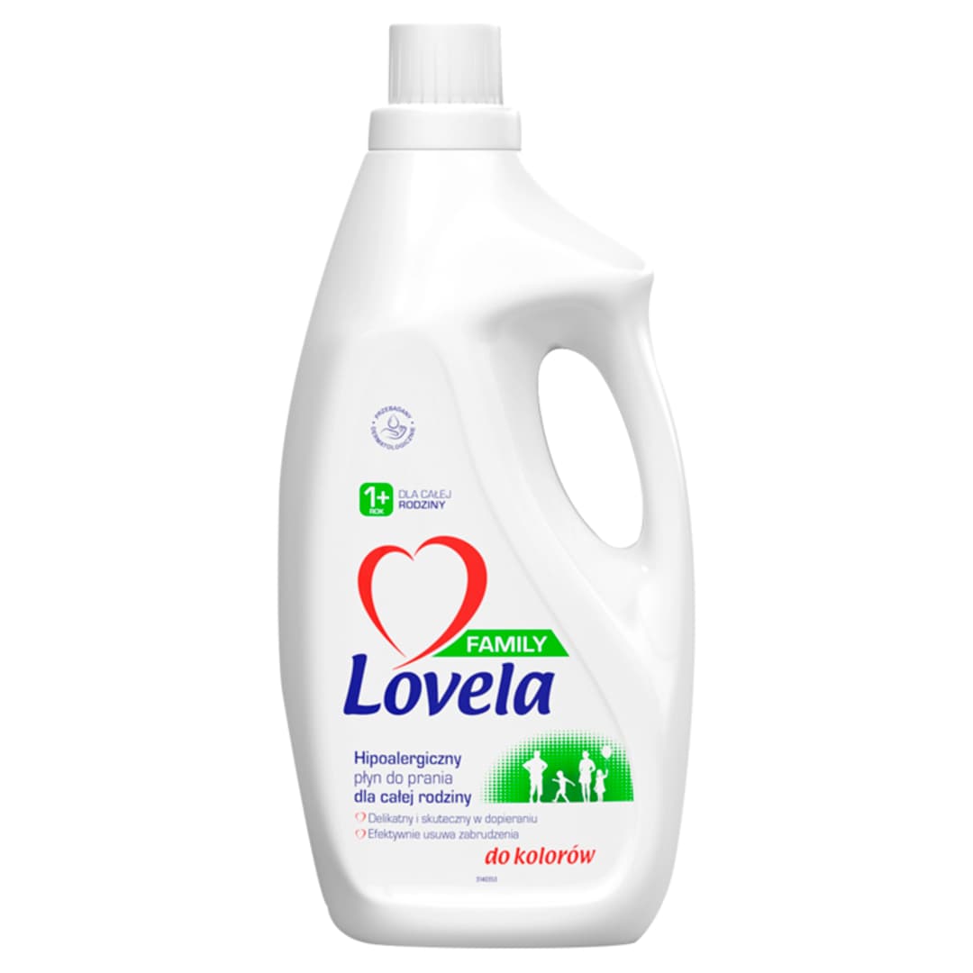 LOVELA FAMILY Płyn do prania kolorów dla całej rodziny hipoalergiczny 1850 ml