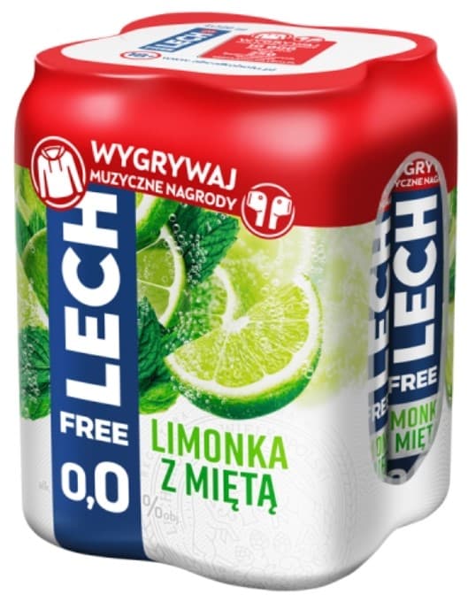 LECH FREE Piwo limonka z miętą bezalkoholowe 4x500ml 2000 ml