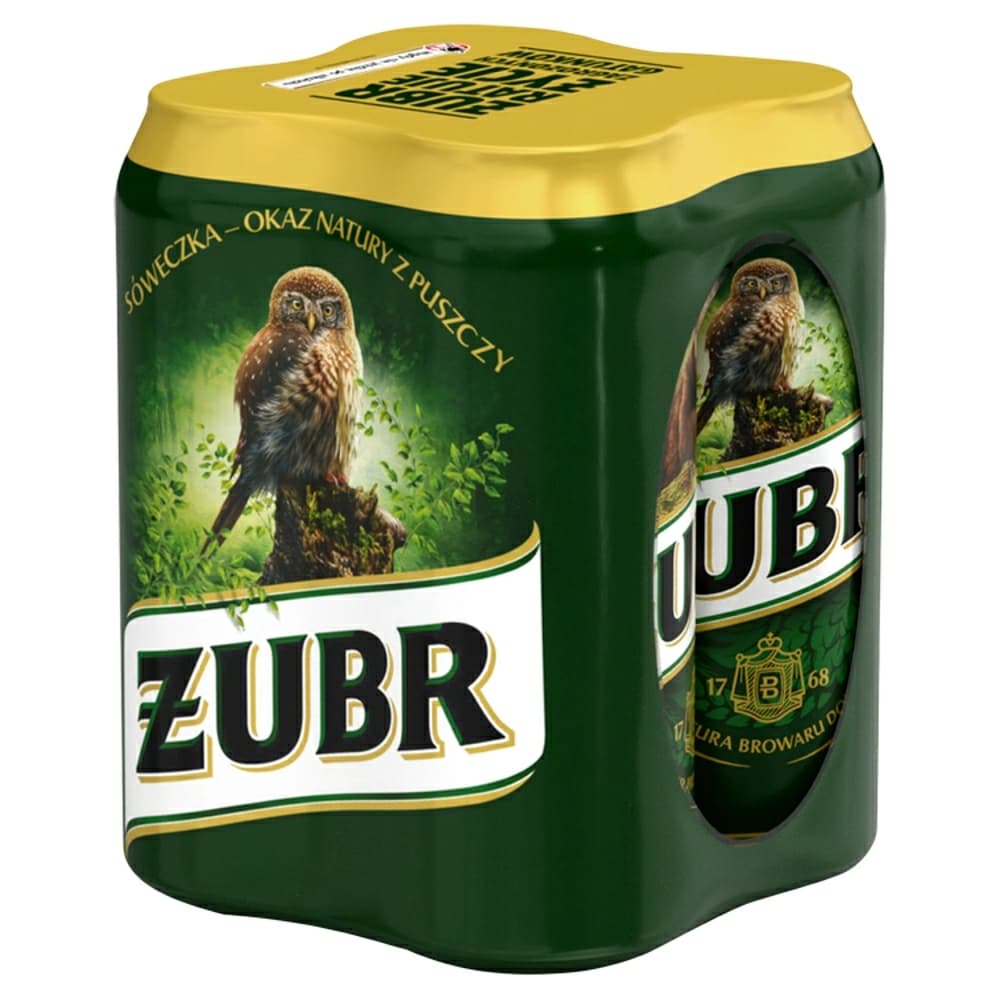 ŻUBR Piwo jasne 4x500 ml 2000 ml