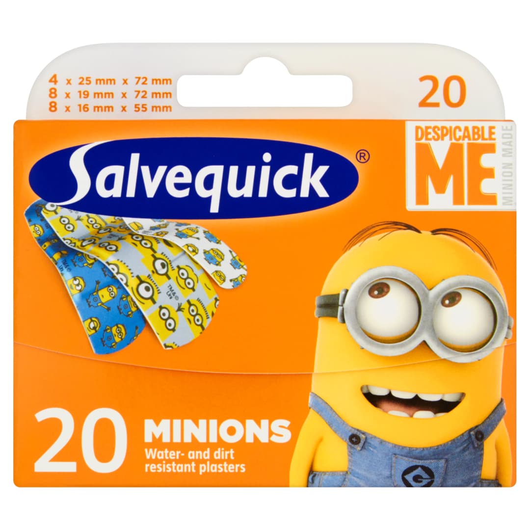 SALVEQUICK Plastry opatrunkowe dla dzieci Minionki 20 szt.